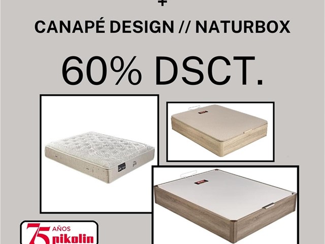 COLCHÓN DUAL PIK +CANAPÉ PIKOLIN 60% DE DSCT.